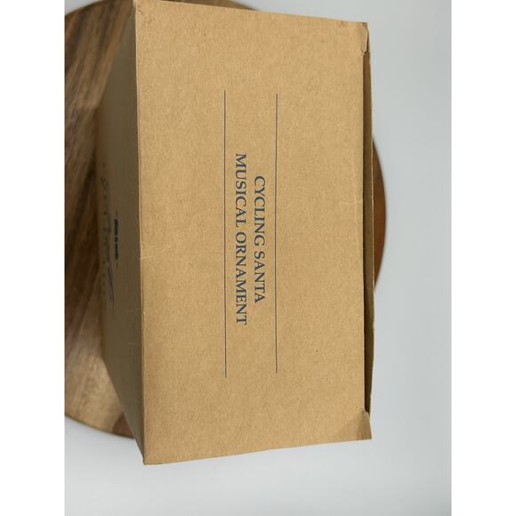 Vtg Avon Cycling Santa Musical Ornament New in Gift Collection Box Christmas - Picture 8 of 10